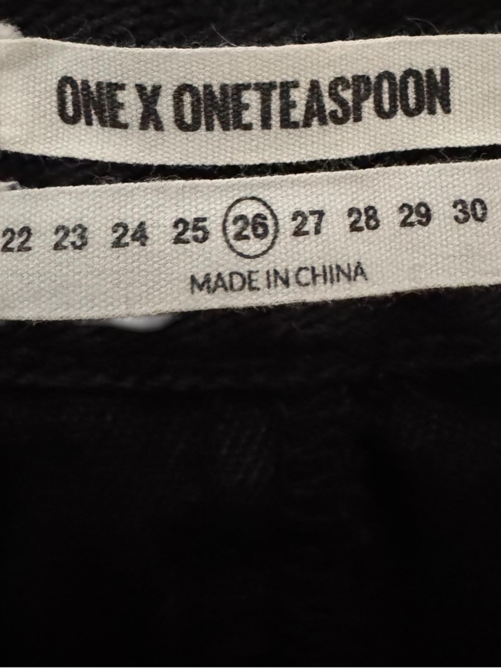 ONE X ONE TEASPOON Black High Rise Distressed Denim Mini Skirt High Low Fray 26 - Picture 9 of 9